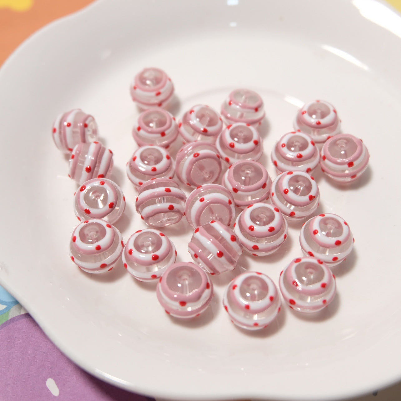 Cuentas de accesorios de joyería DIY de vidrio de dibujos animados de 12MM al por mayor